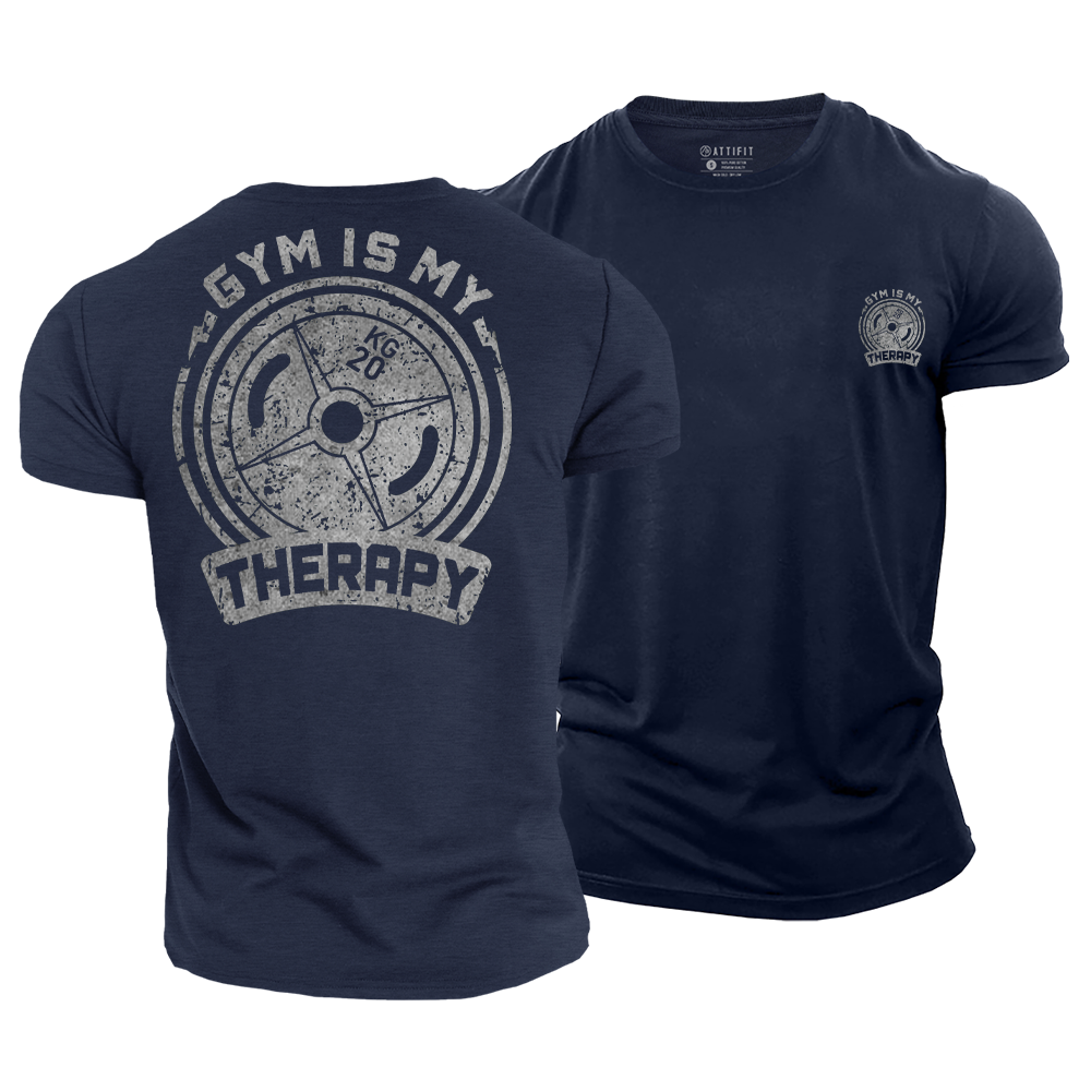 Gym Is My Therapy Cotton T-Shirt