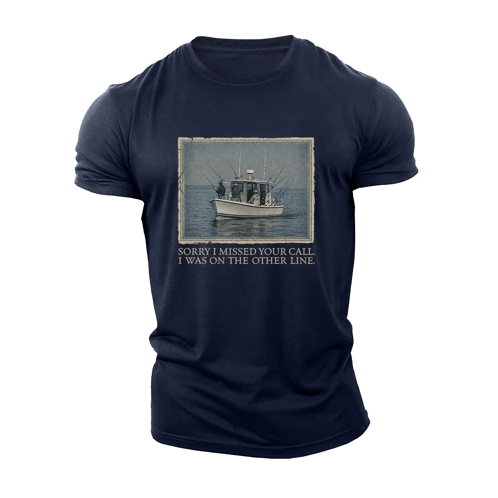 Fishing Comes First Cotton T-Shirt