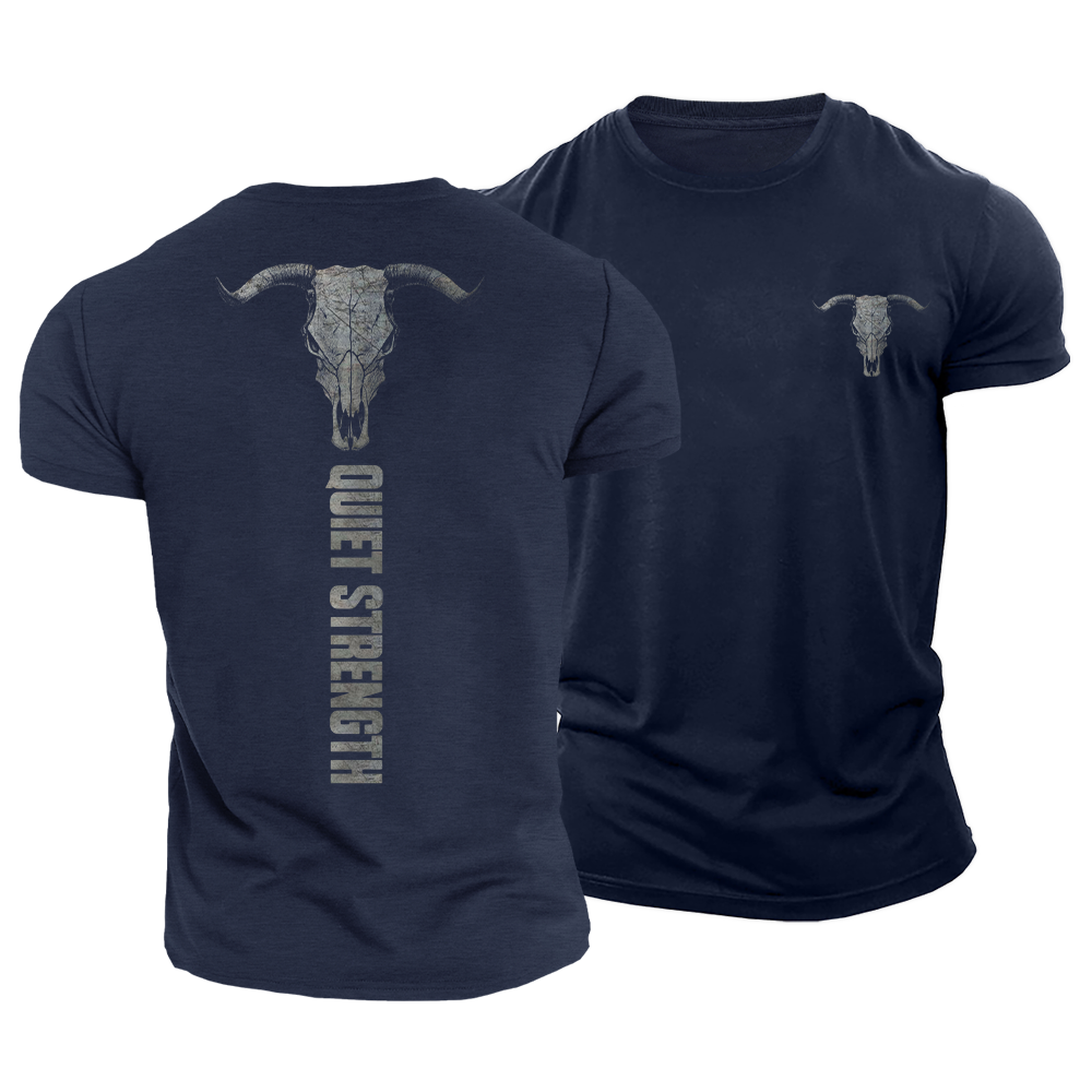 Quiet Strength Longhorn Cotton T-Shirt