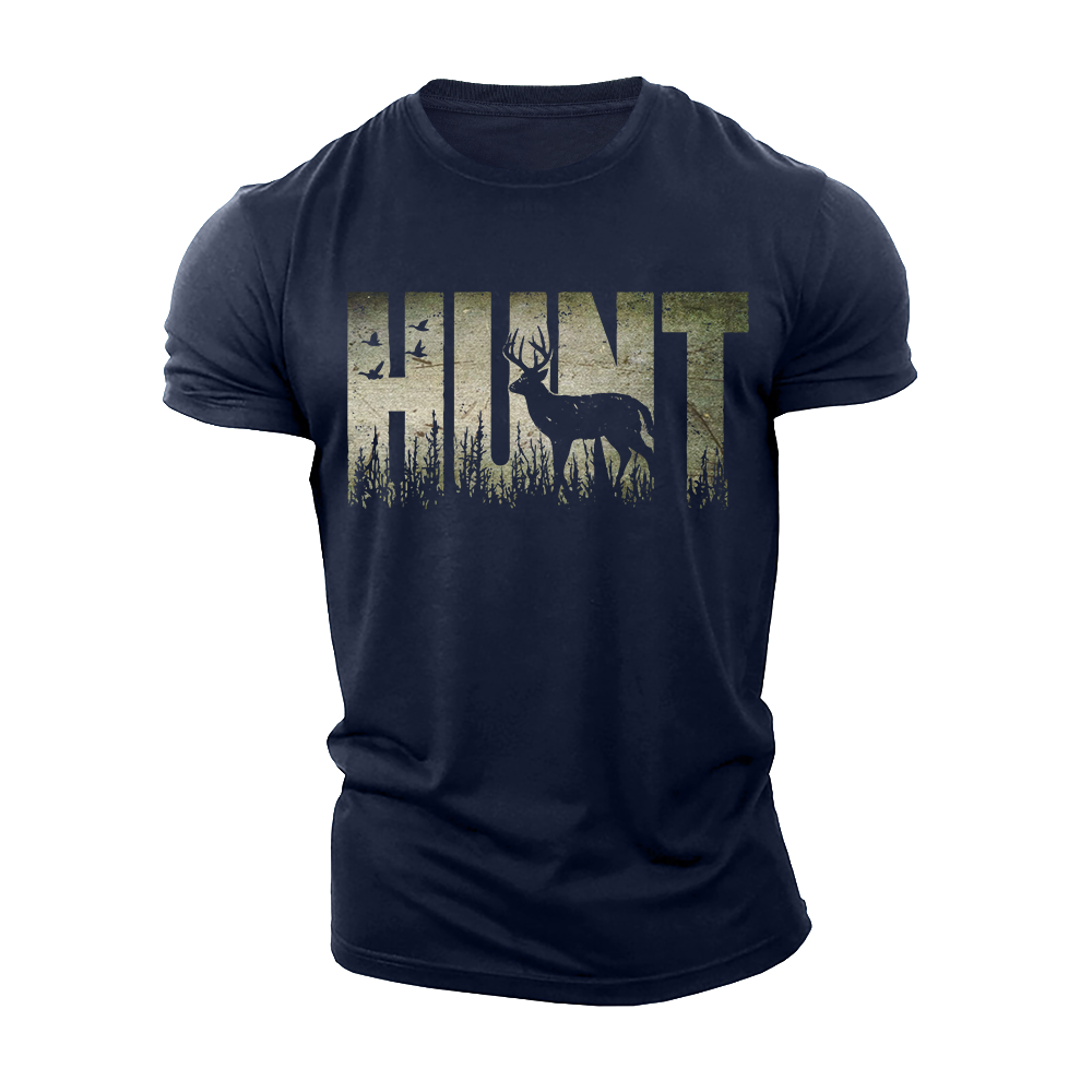 Deer Shadow Hunt Cotton T-Shirt