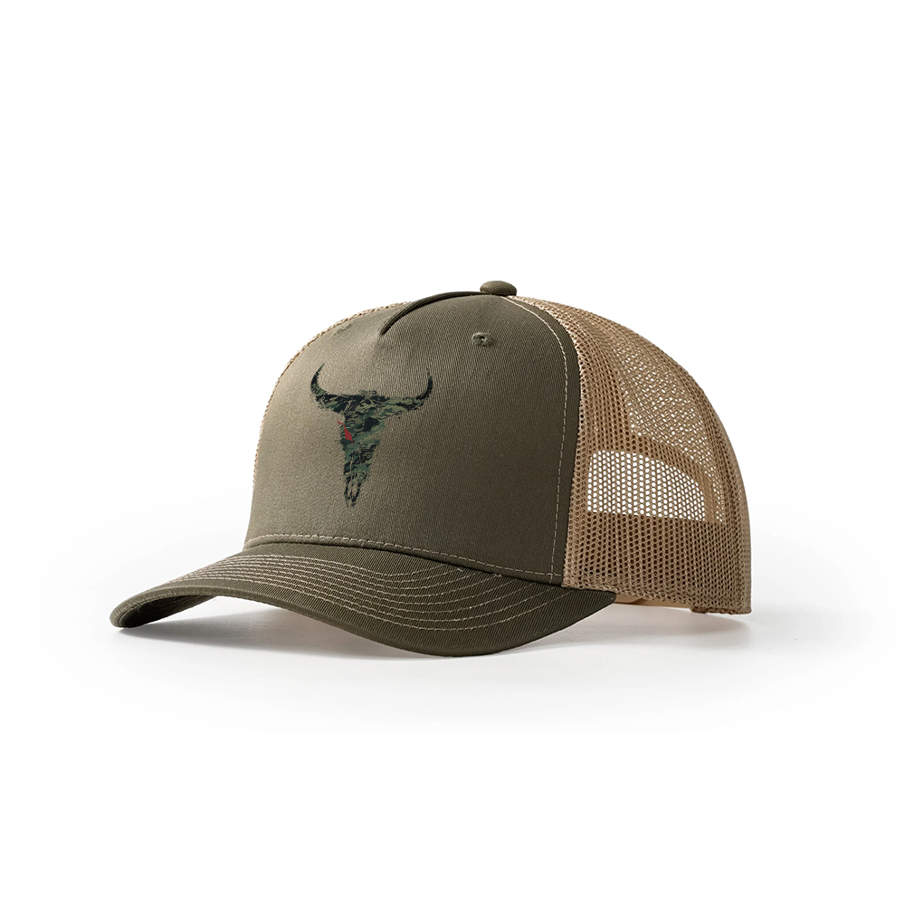 Camouflage Bull Trucker Hat