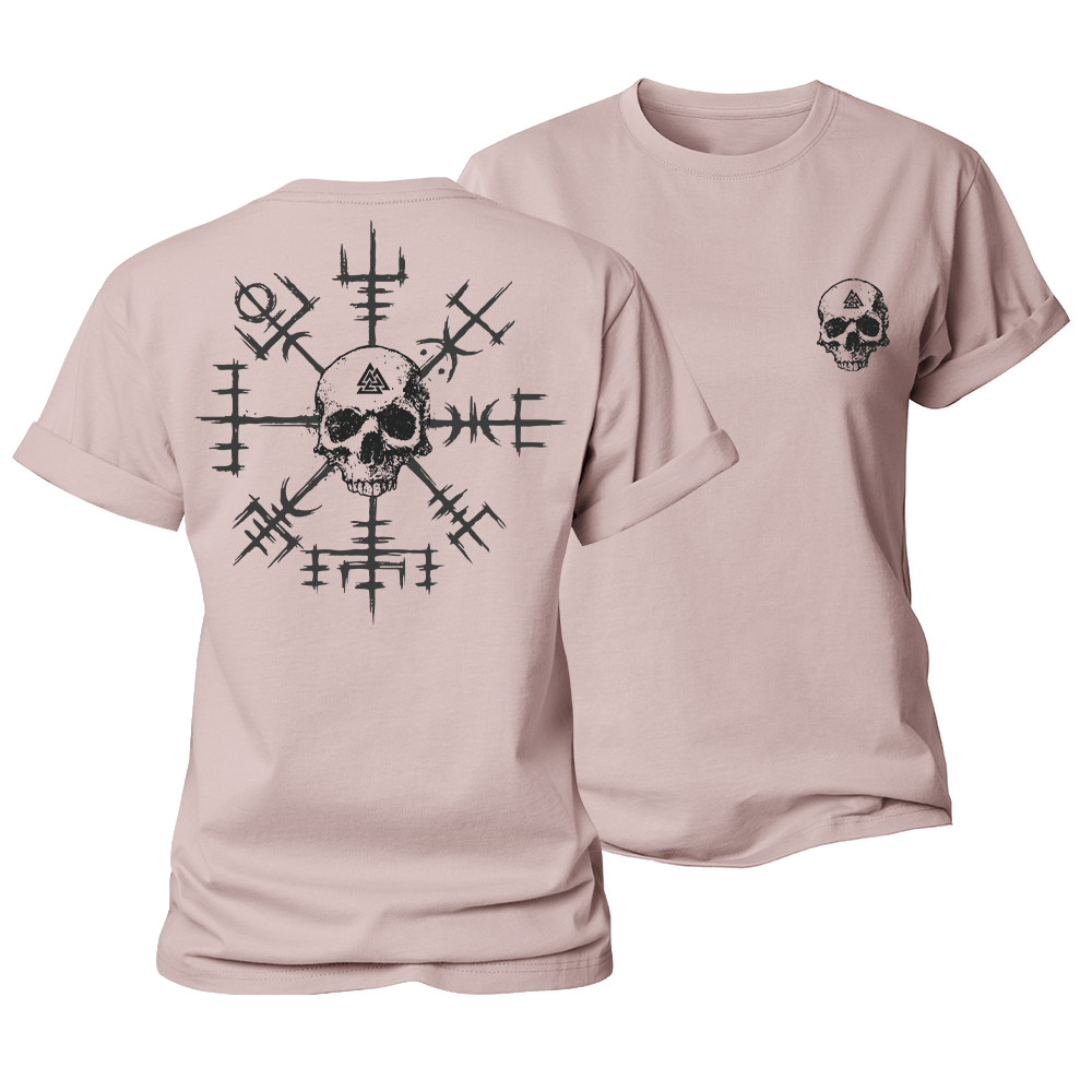 Viking Compass Skull Women's Cotton T-Shirt