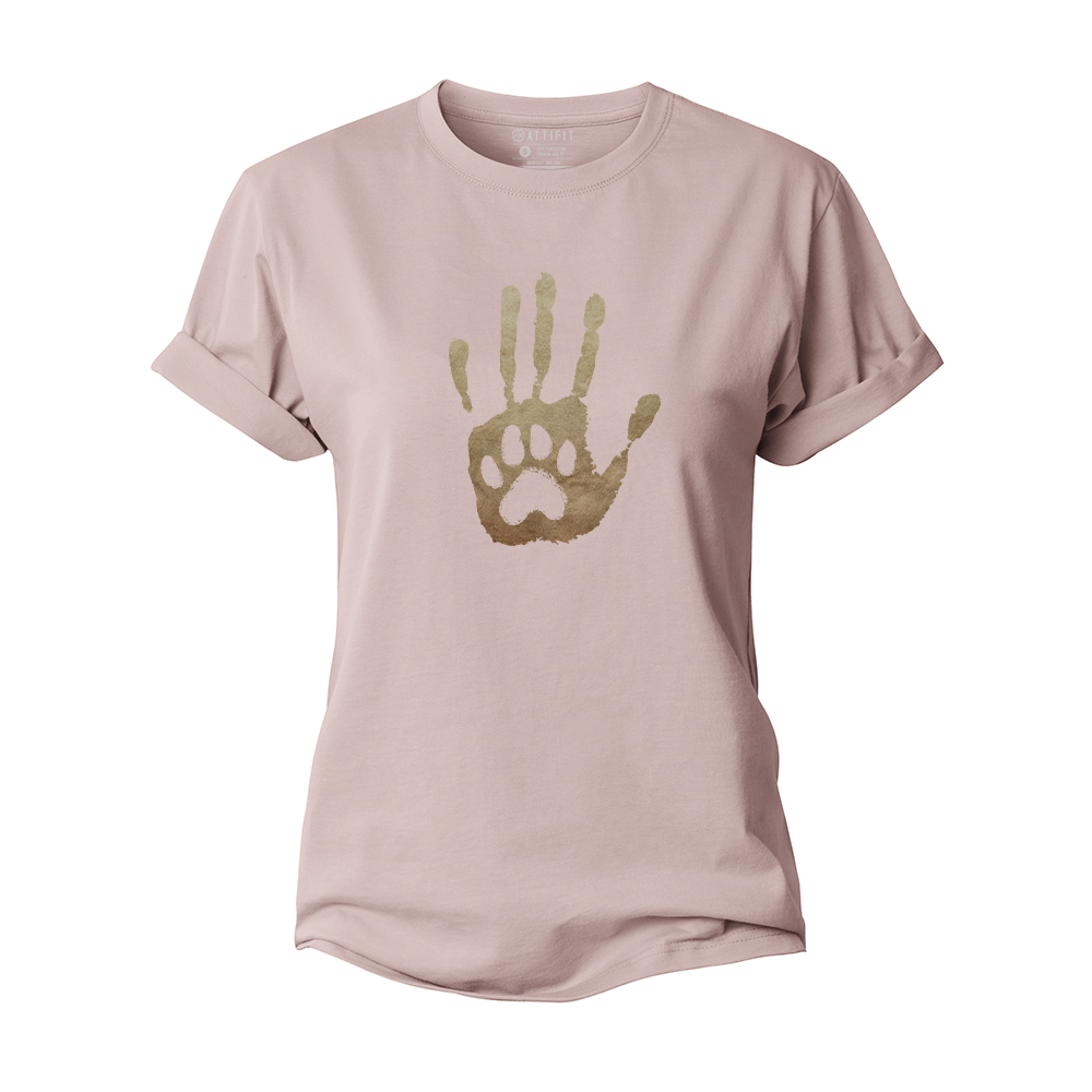 Human & Dog Women's Cotton T-Shirt