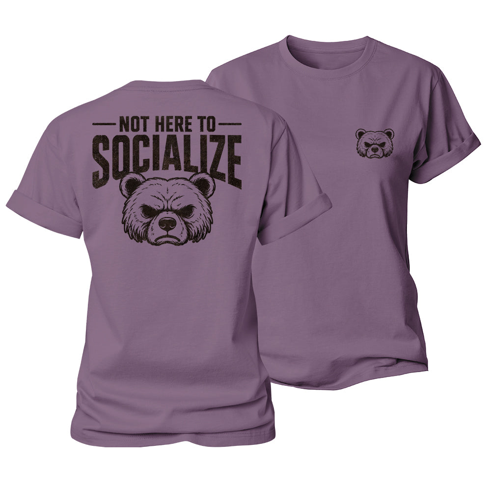 Not Here Socializing Women's Cotton T-Shirt