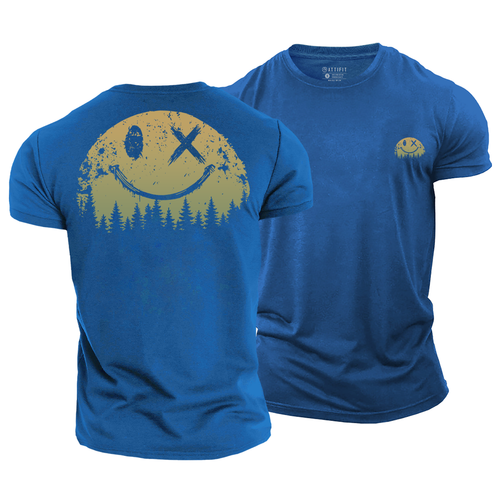 Forest Smiley Cotton T-Shirt