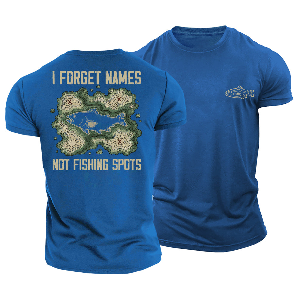 Map of Fishing Memories Cotton T-Shirt