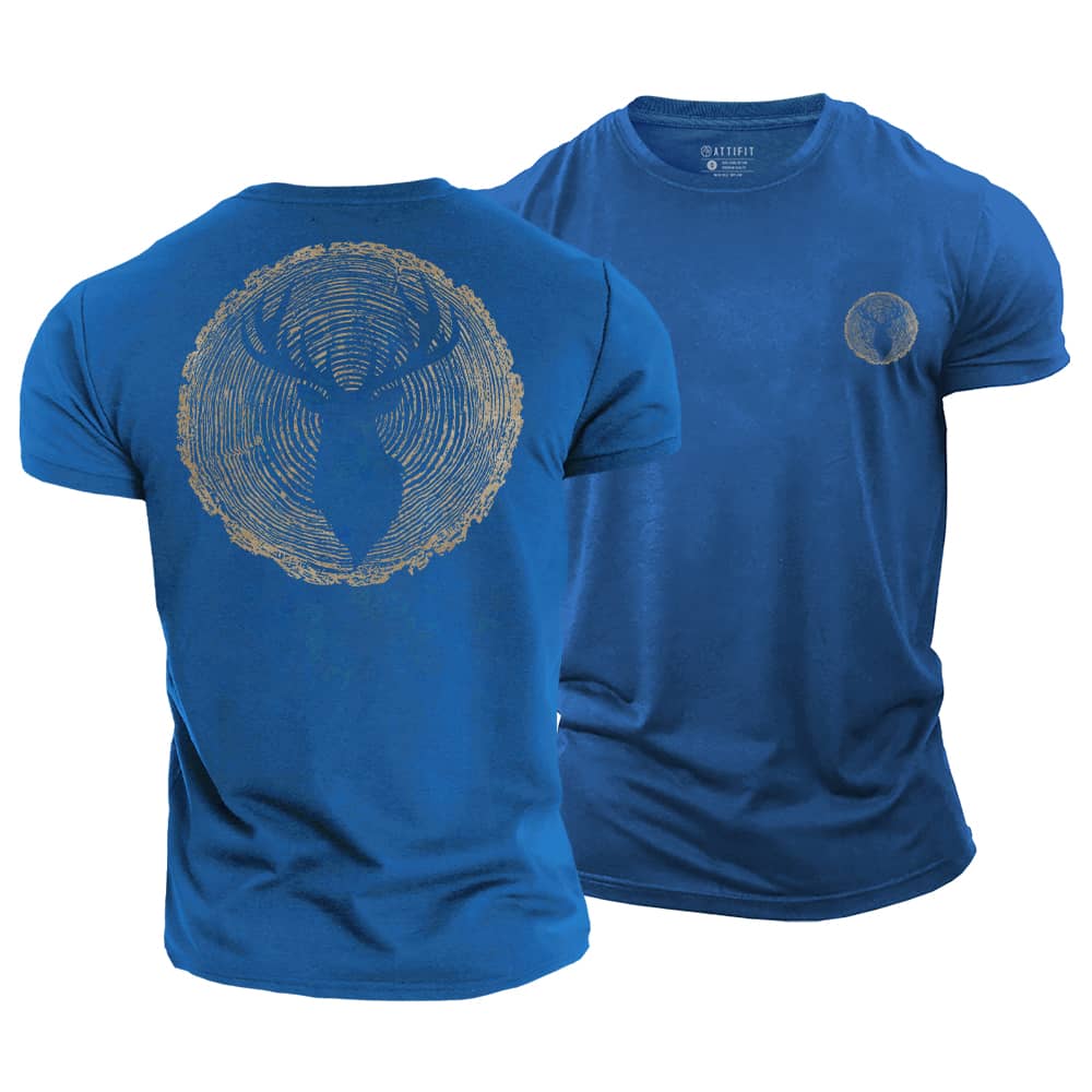 Annual Ring Deer Cotton T-Shirt