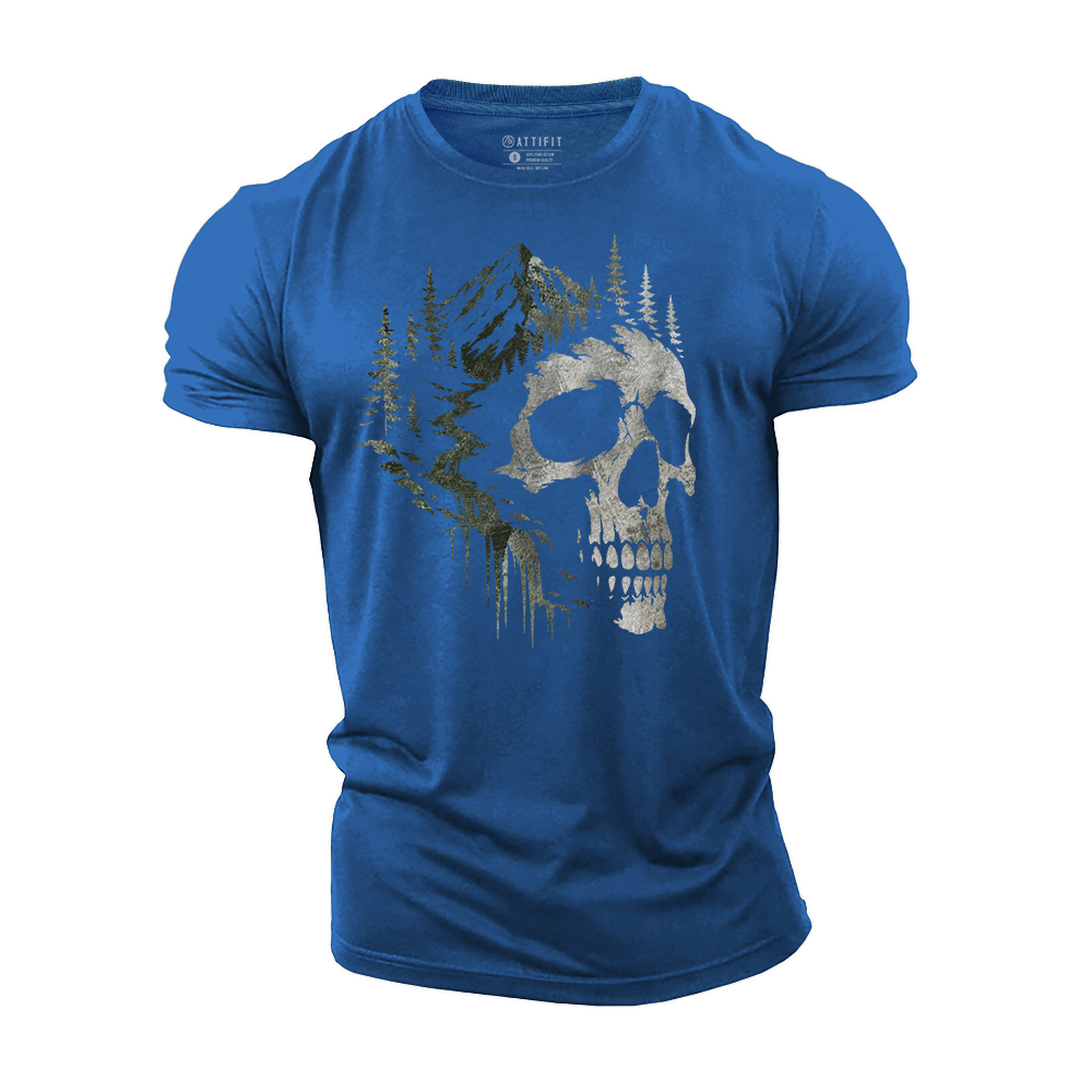 Mountain Skull Wilderness Cotton T-Shirt