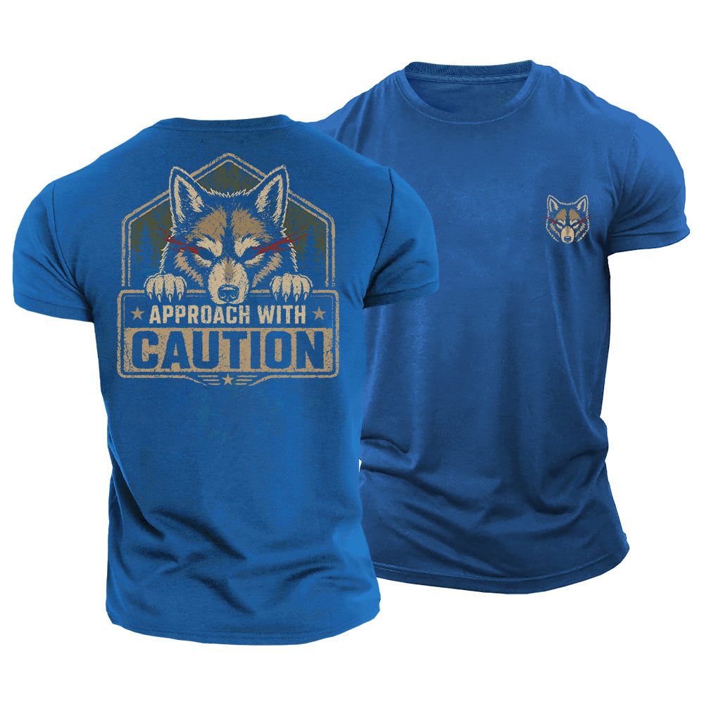 Approach With Caution Cotton T-Shirt