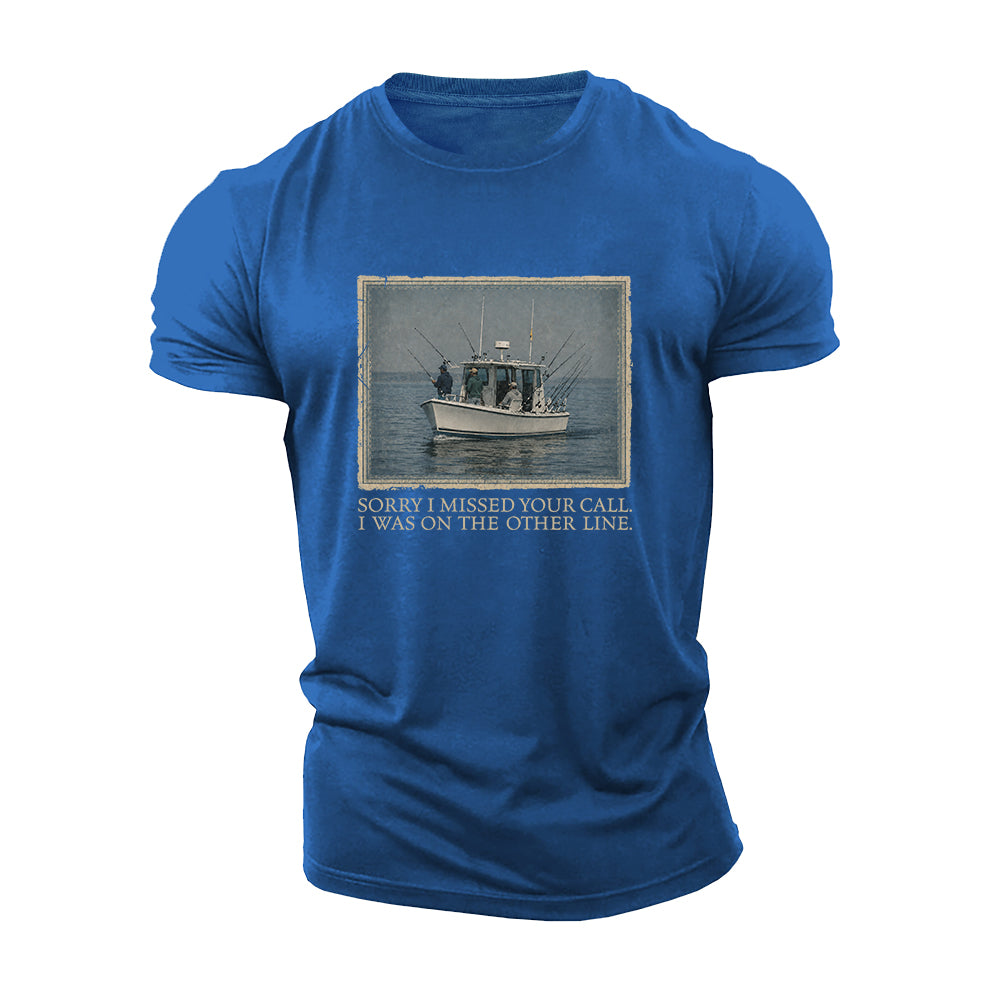 Fishing Comes First Cotton T-Shirt