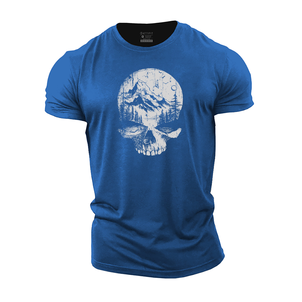 Skull Landscape Cotton T-Shirt