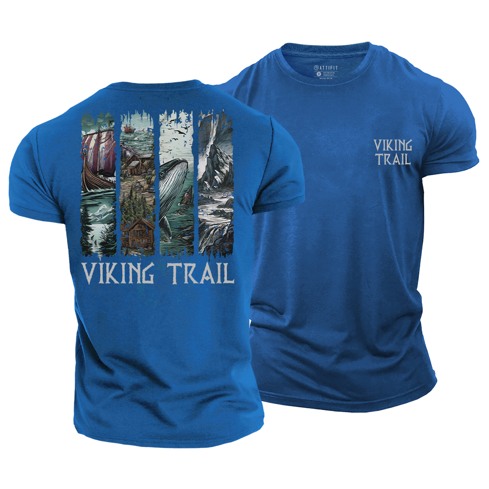Wikinger-Grafik-T-Shirts aus Baumwolle