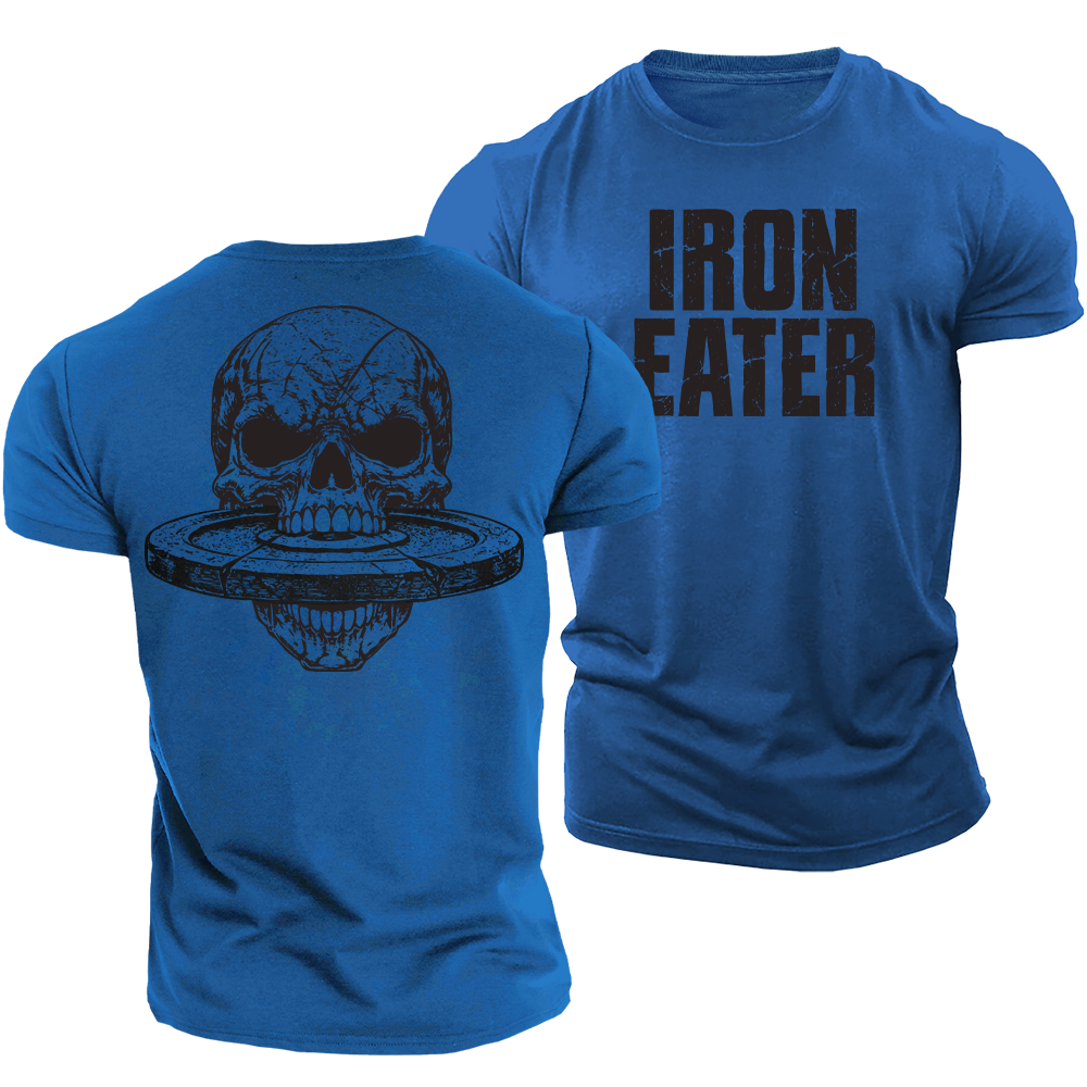Iron Bite Skull Cotton T-Shirt