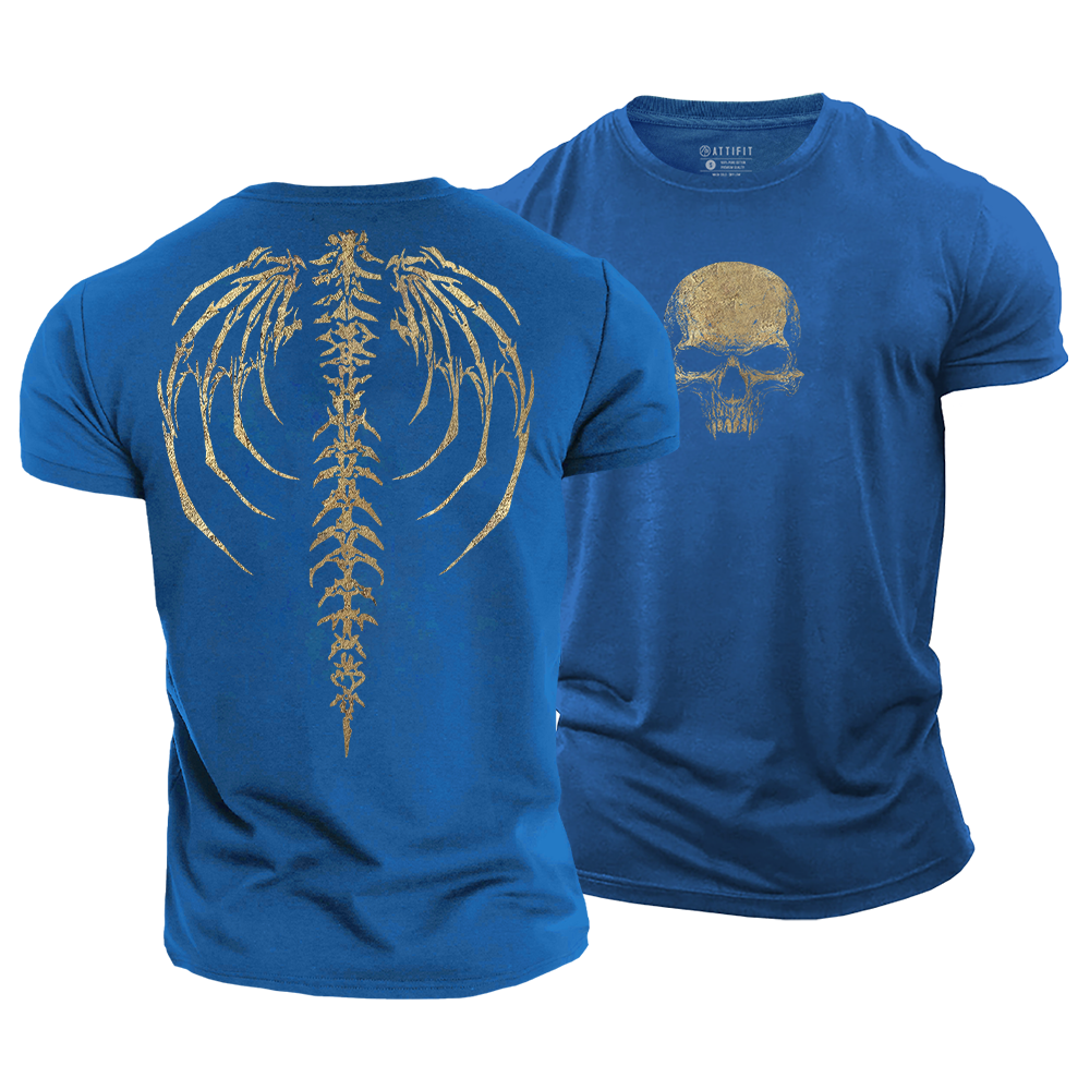 Golden Skeleton Cotton T-Shirt
