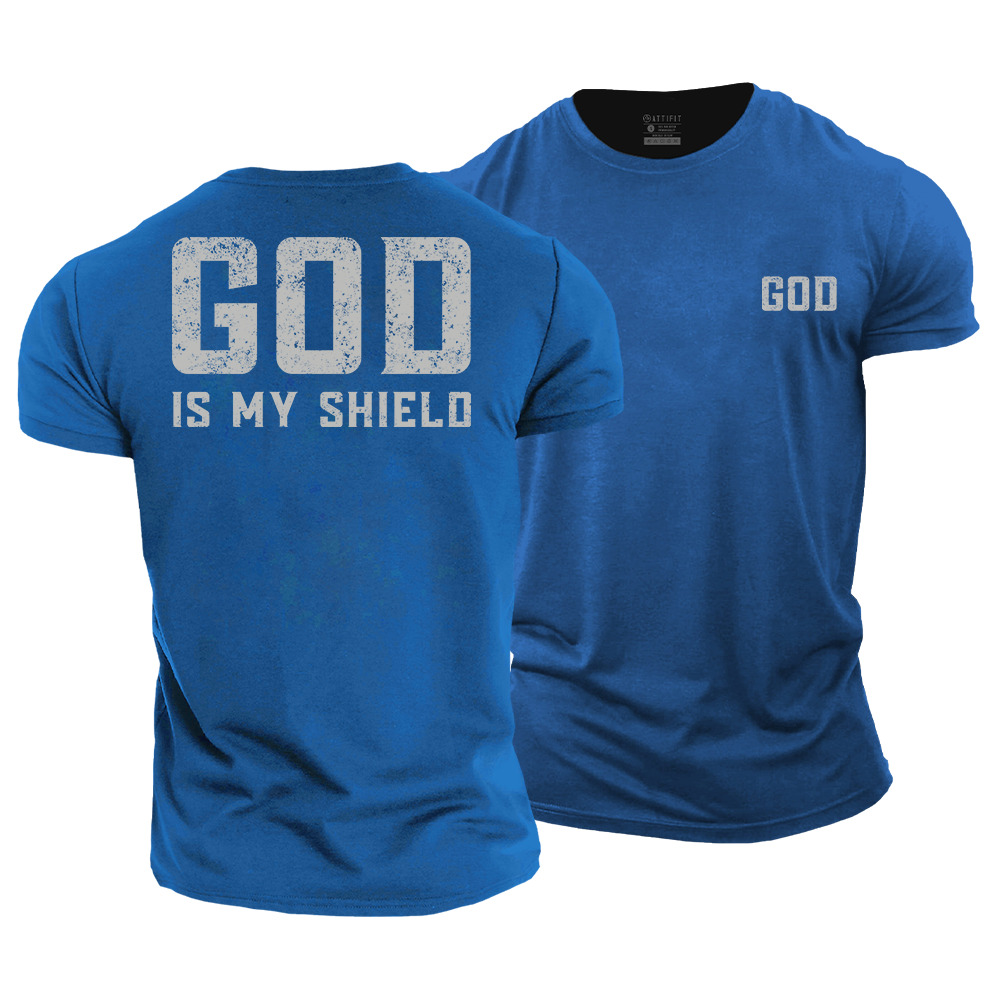 God Is My Shield Cotton T-Shirt