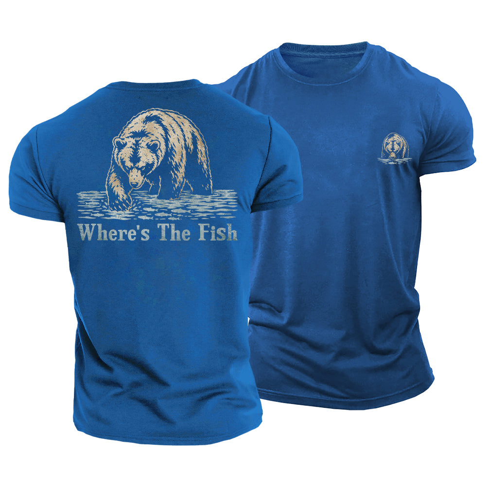 Bear Wants Fish Cotton T-Shirt