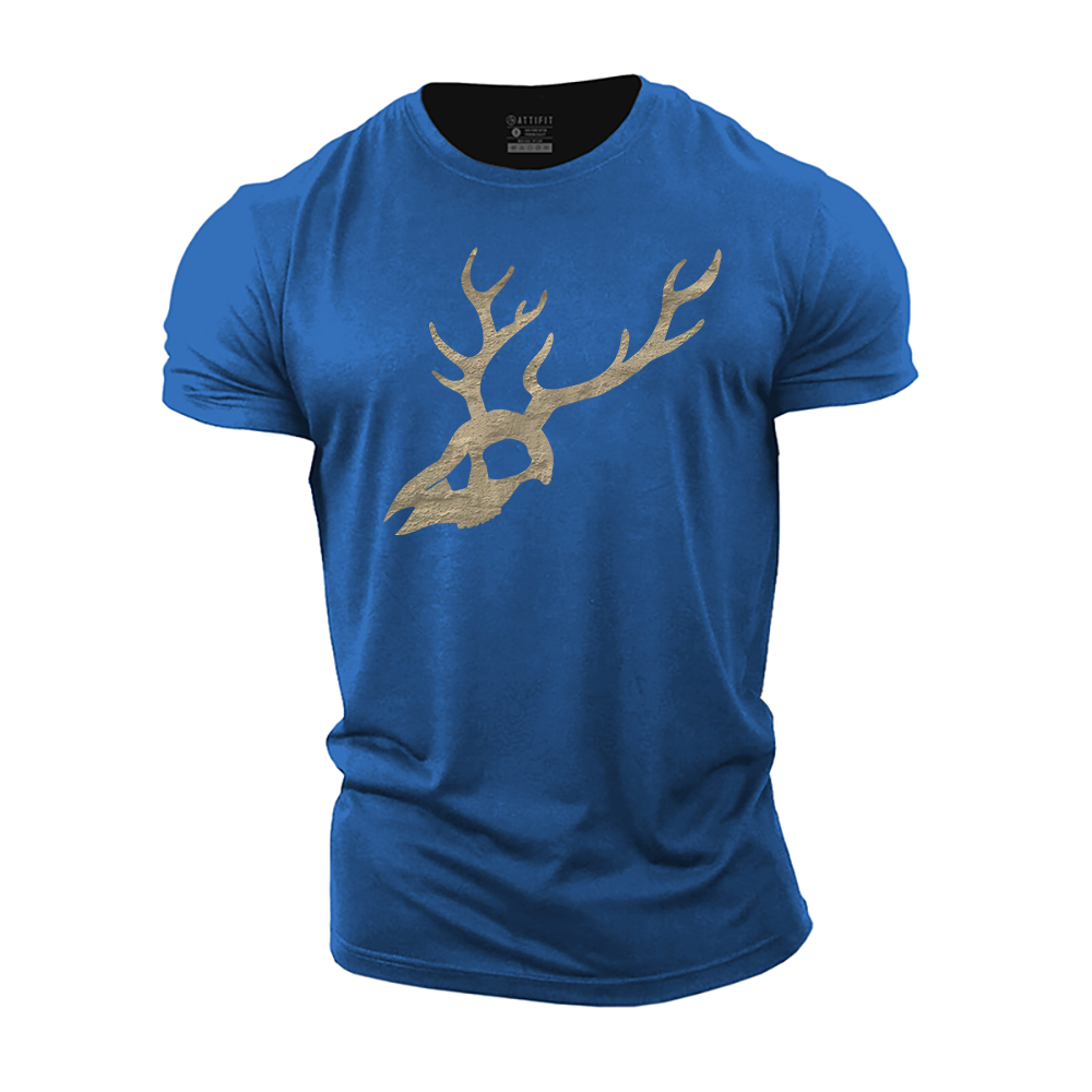Horned Skull Cotton T-Shirt