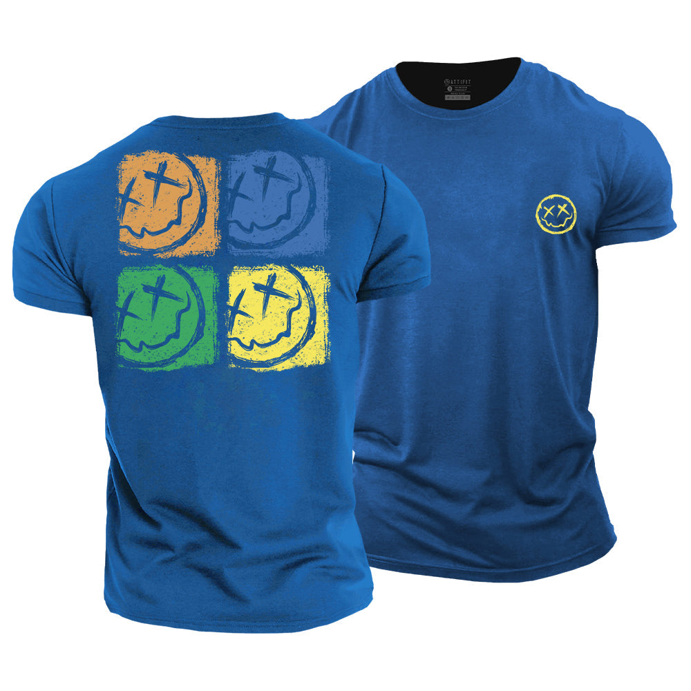 Smiley Poster Cotton T-Shirt