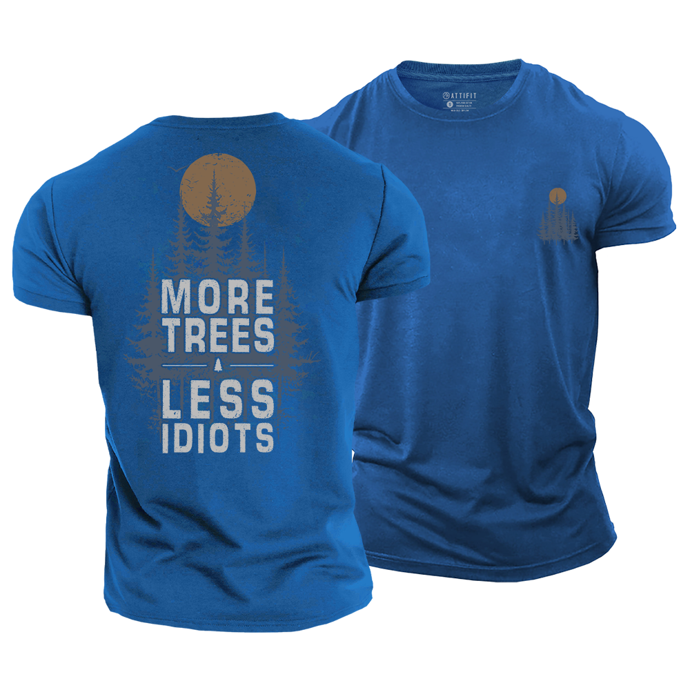 Less Idiots Funny Cotton T-Shirt