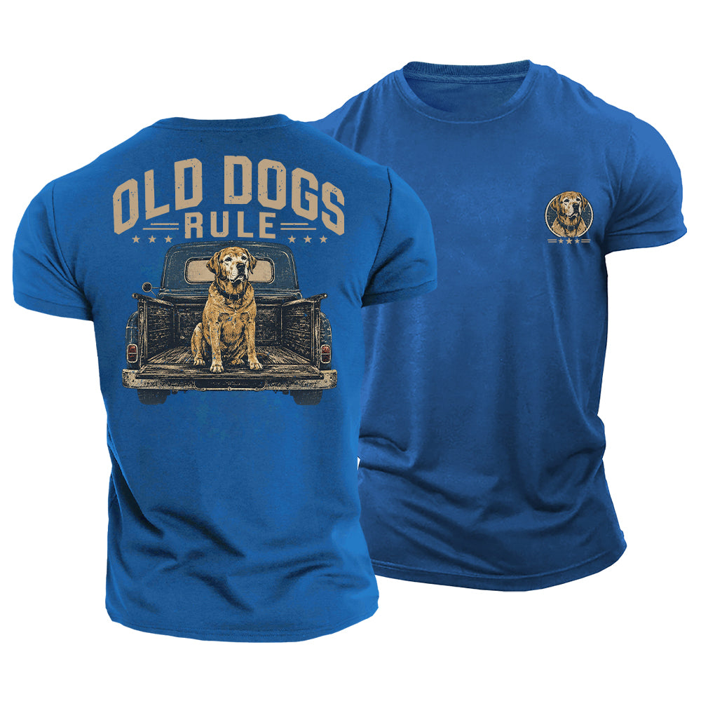 Old Dogs Rule Cotton T-Shirt