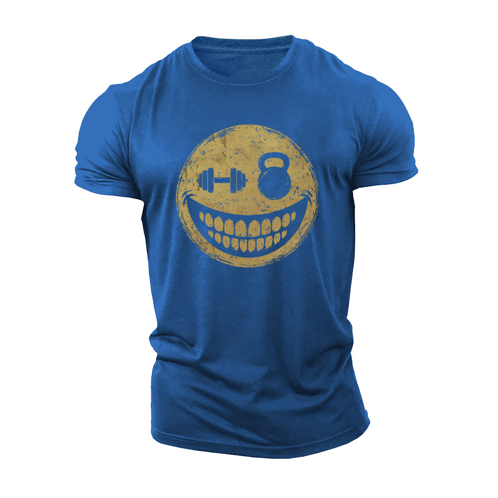 Gym Smile Face Cotton T-Shirt