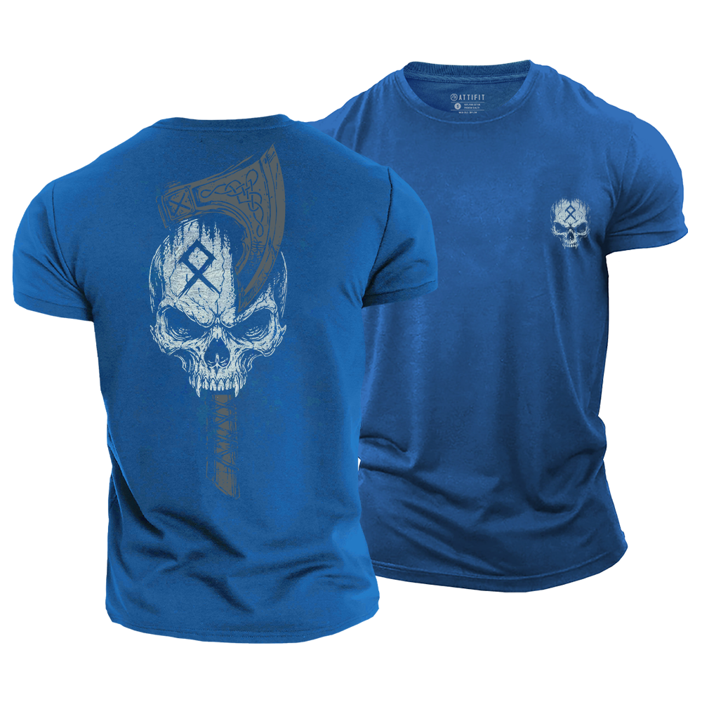 Skull Axe Cotton T-Shirt