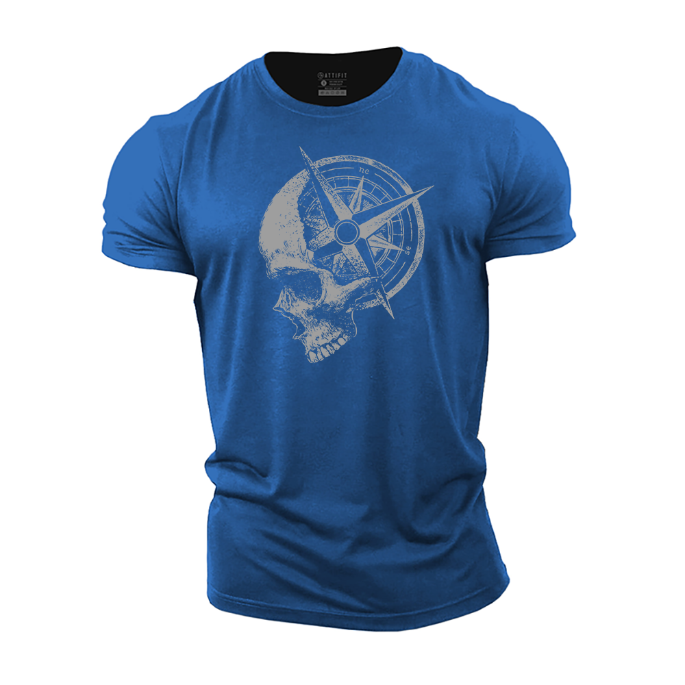 Skull Compass Cotton T-Shirt