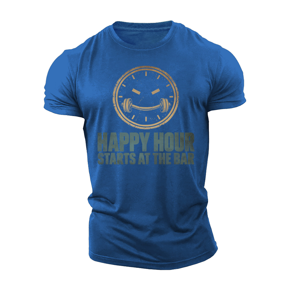 Happy Hour Starts Here Cotton T-Shirt