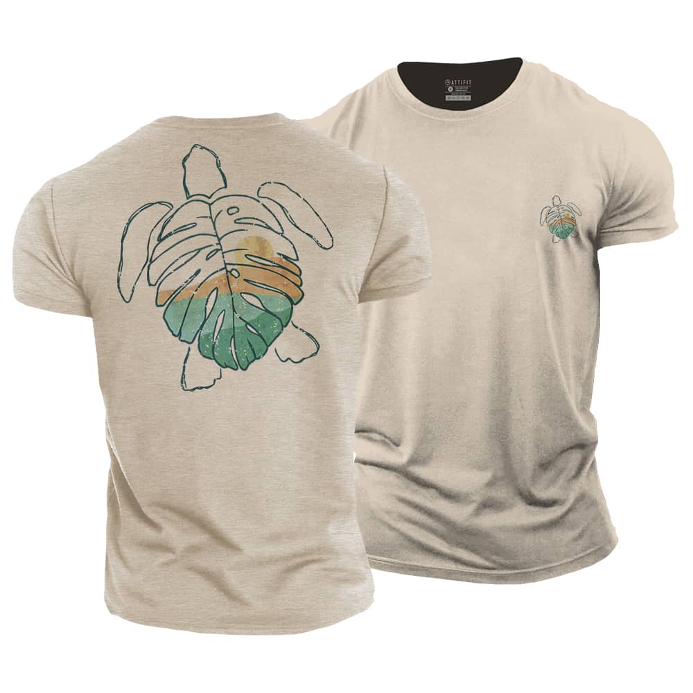 Monstera Turtle Cotton T-Shirt