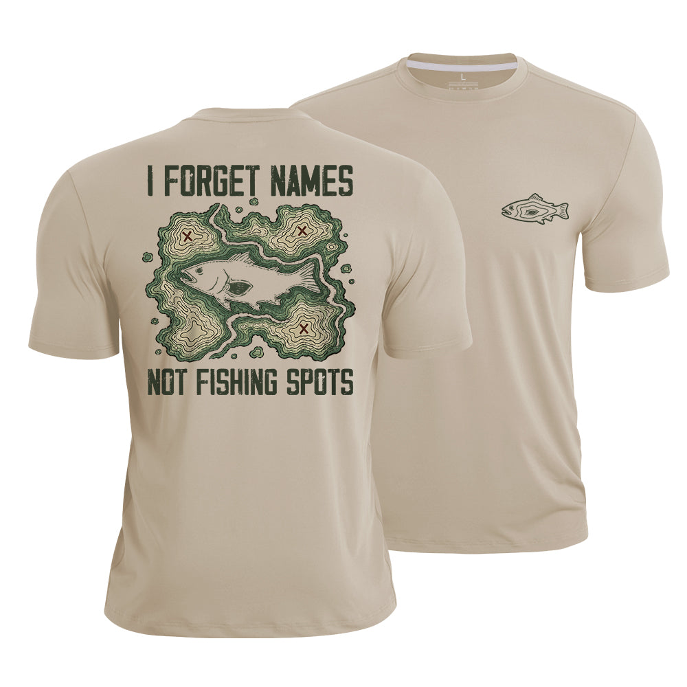 Map of Fishing Memories Quick-Dry T-Shirt