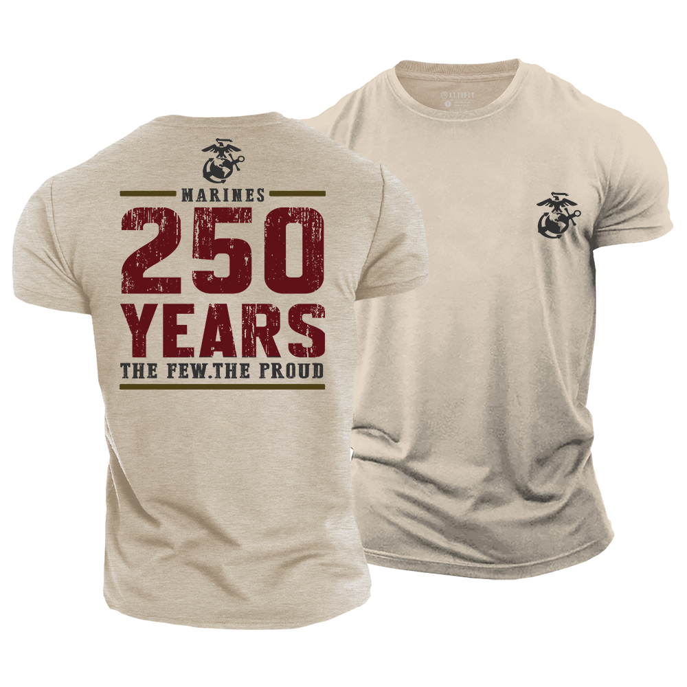 Marines 250 Years Strong Cotton T-Shirt