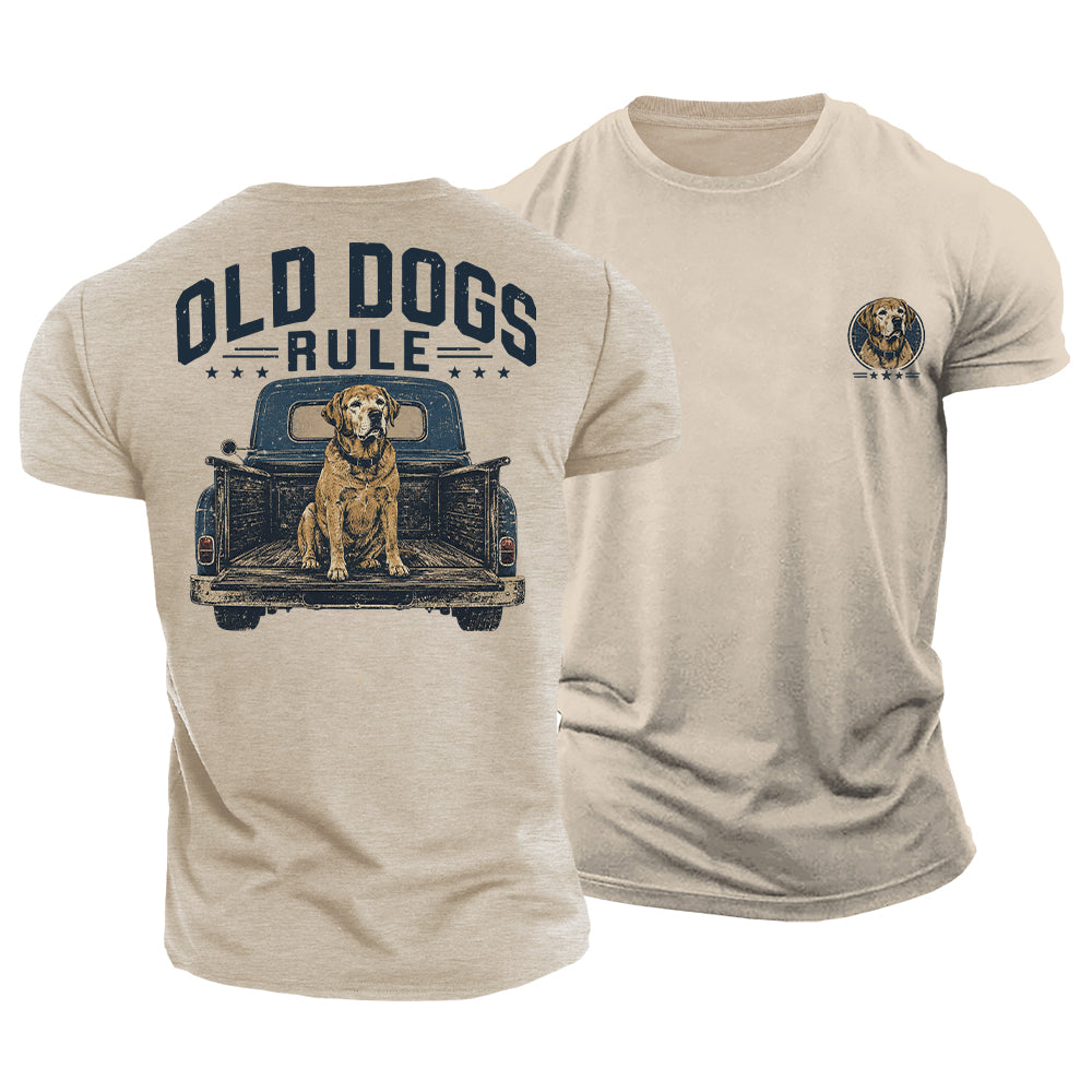 Old Dogs Rule Cotton T-Shirt