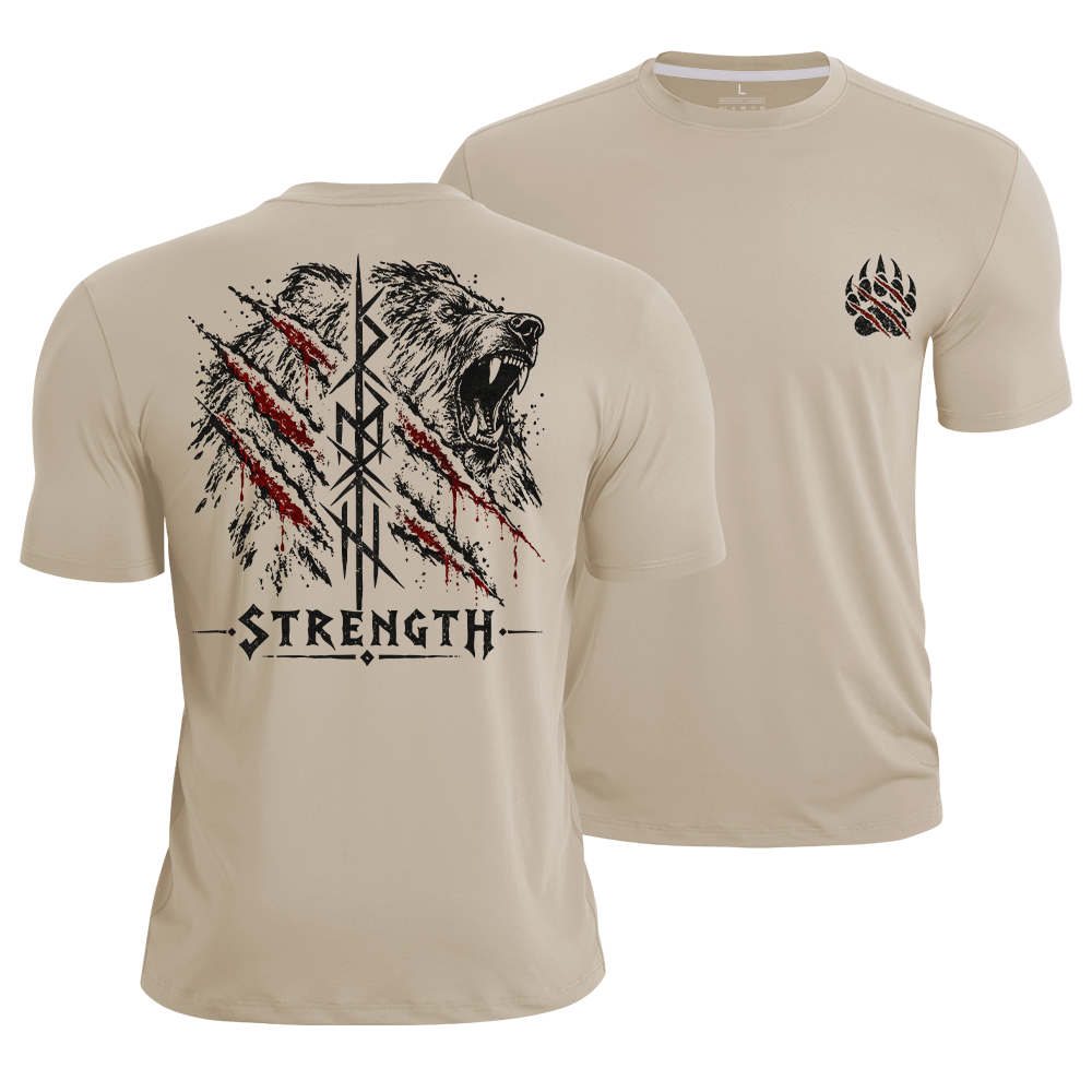Runic Bear Strength  Quick-Dry T-Shirt