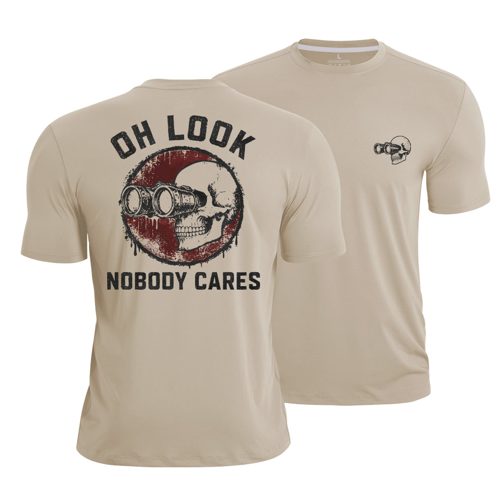 Nobody Cares Skull Quick-Dry T-Shirt