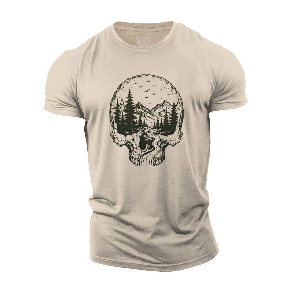 Mountain Soul Skull Cotton T-Shirt