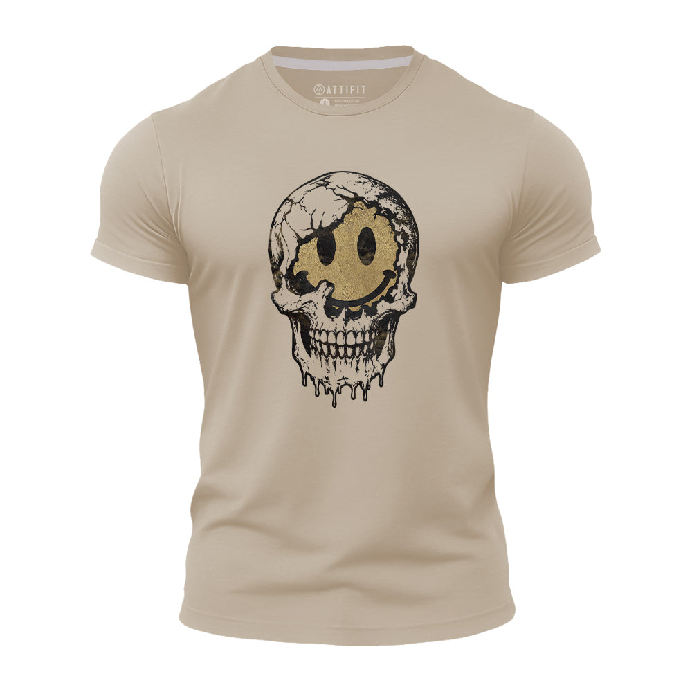 Smiling Skull Face Quick-Dry T-Shirt
