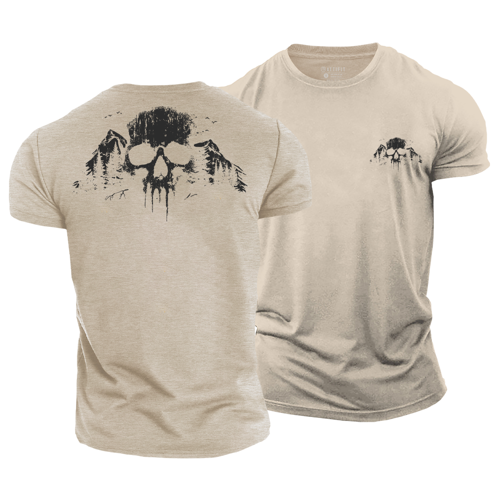 Skull Pine Summit Cotton T-Shirt