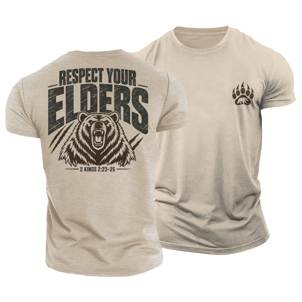 Respect Your Elders Bear Cotton T-Shirt