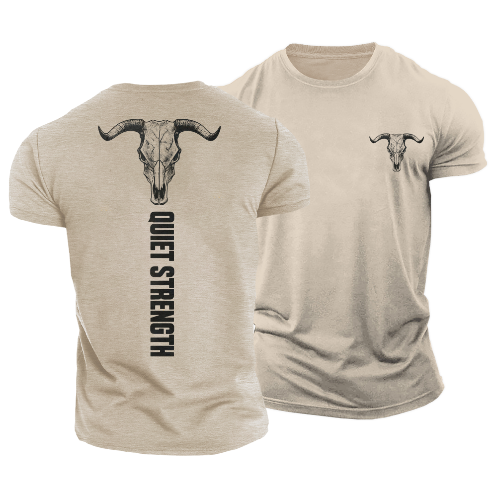 Quiet Strength Longhorn Cotton T-Shirt