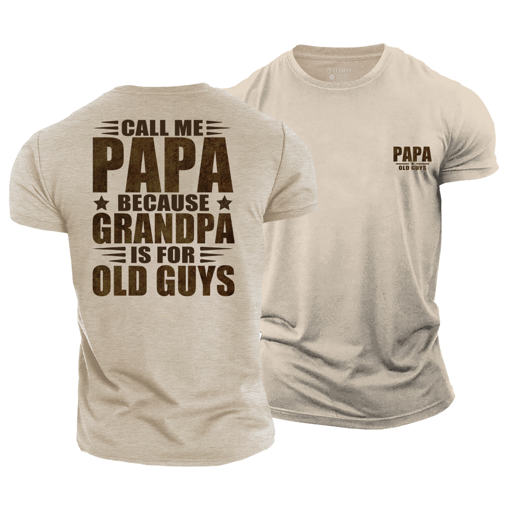 Funny Papa Grandpa Cotton T-Shirt