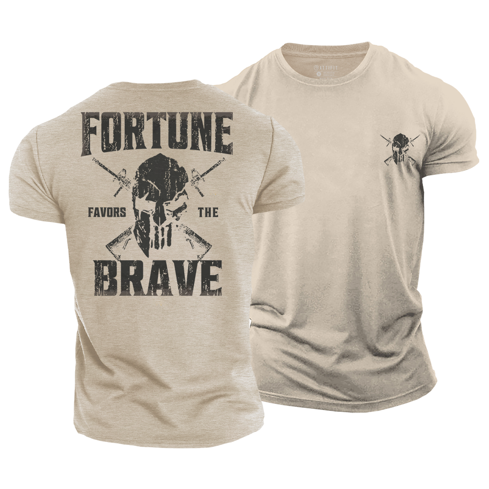 Fortune Favors the Brave Cotton T-Shirt