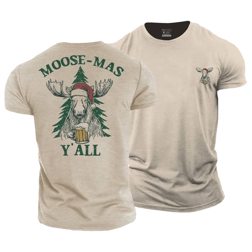 Moose-mas Y'all Cotton T-Shirt