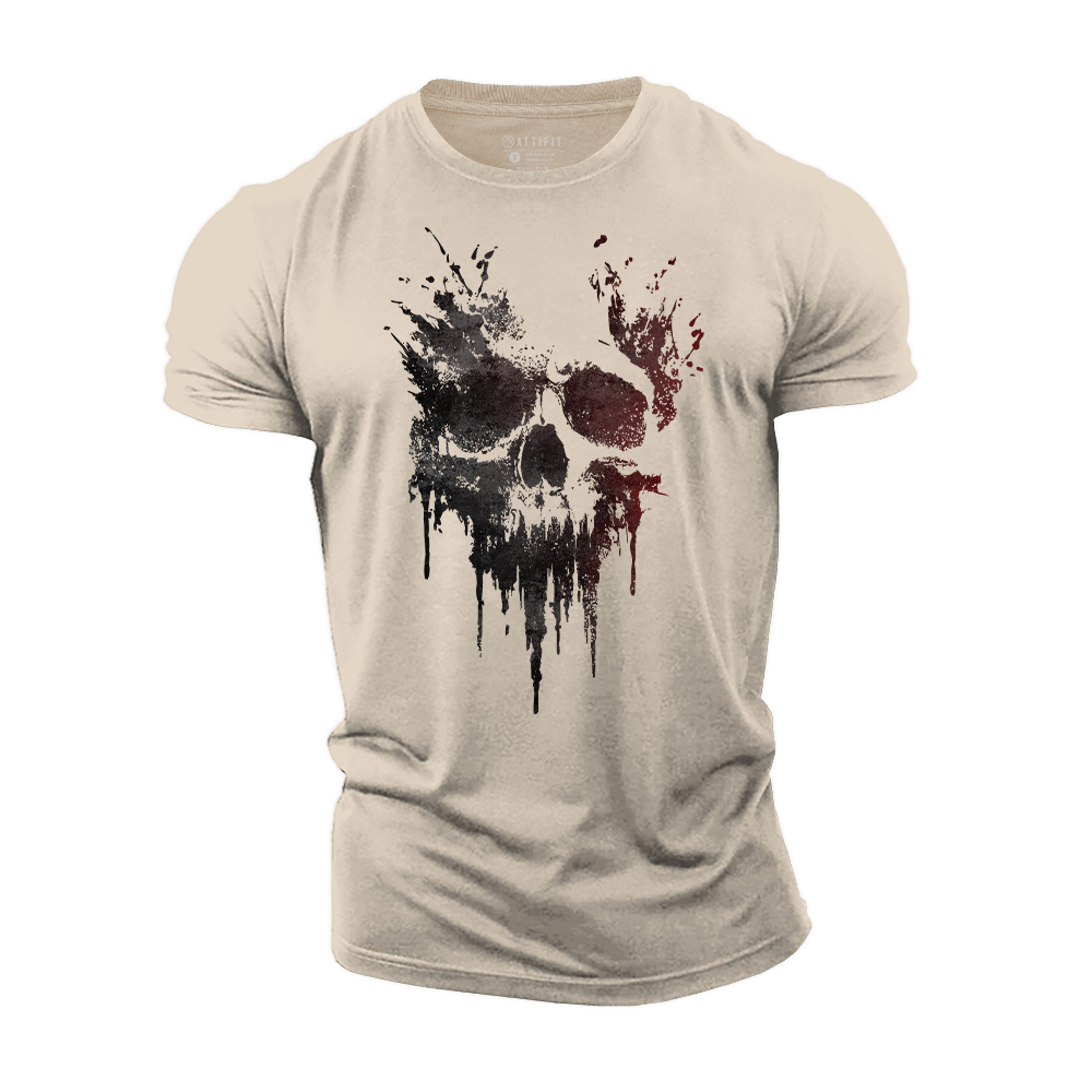 Skull in Shadows Cotton T-Shirt