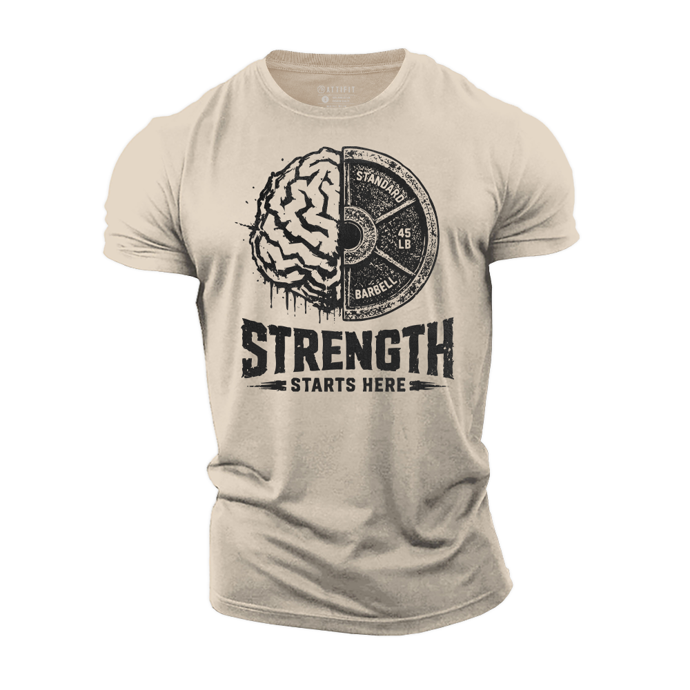 Brain Built Strength Cotton T-Shirt