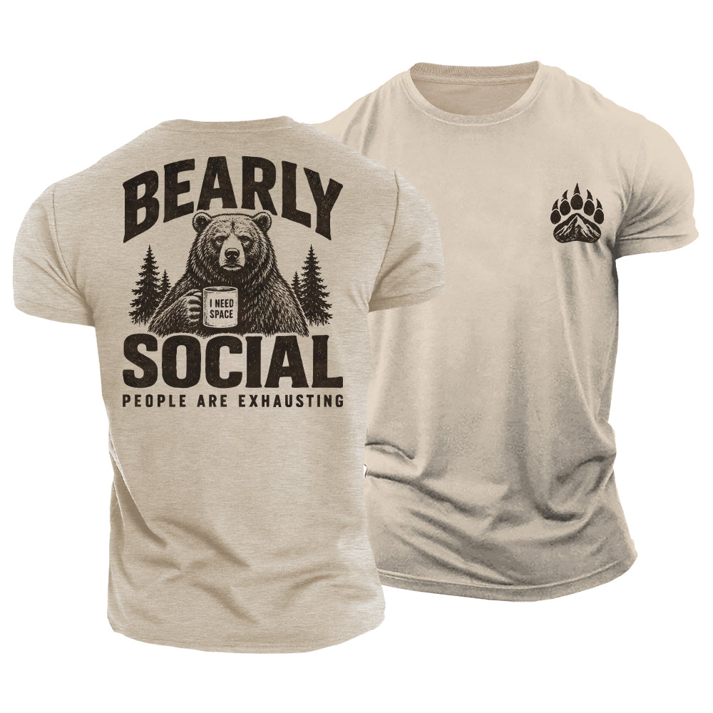 Introverted Bear Cotton T-Shirt