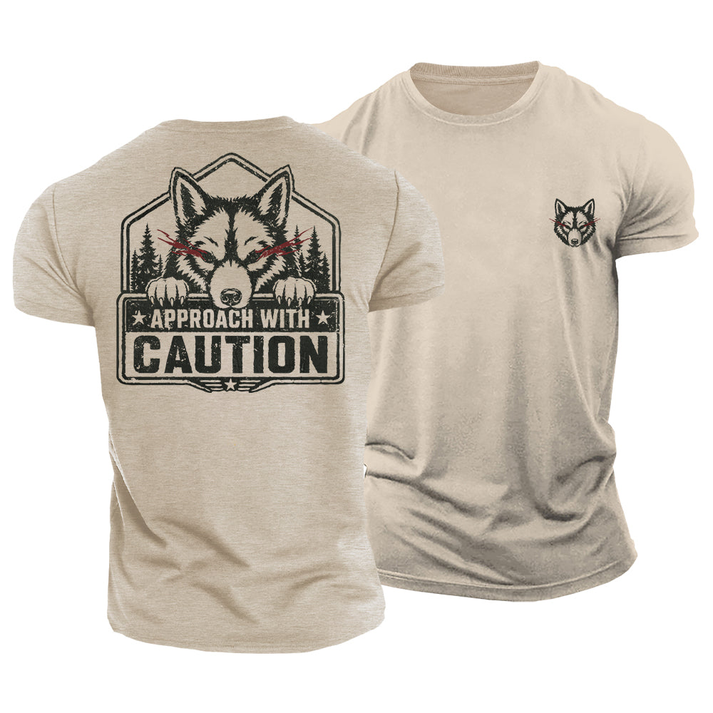 Approach With Caution Cotton T-Shirt