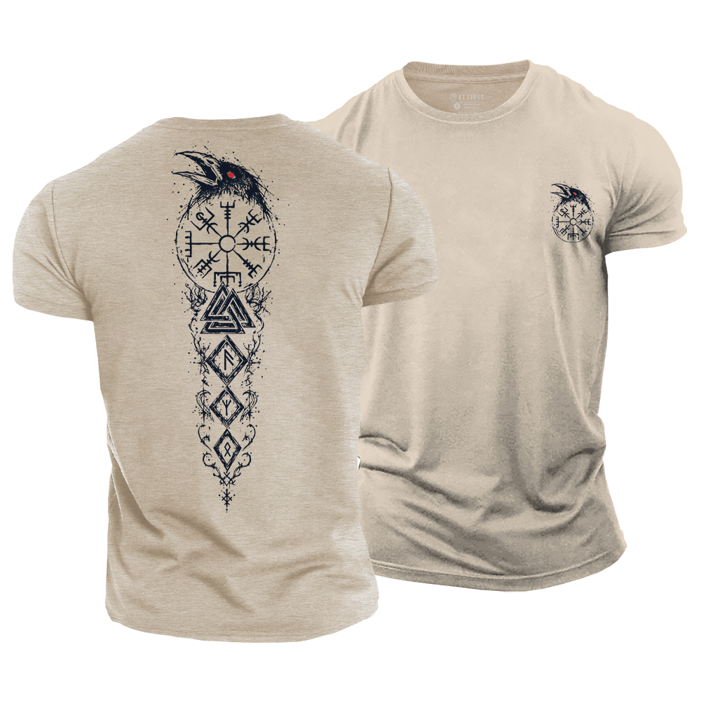 Viking Raven Cotton T-Shirt