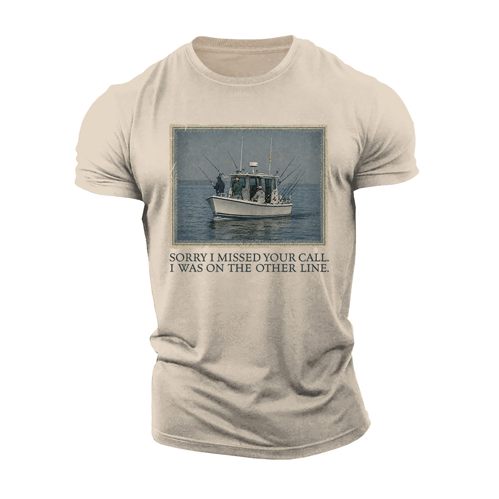 Fishing Comes First Cotton T-Shirt