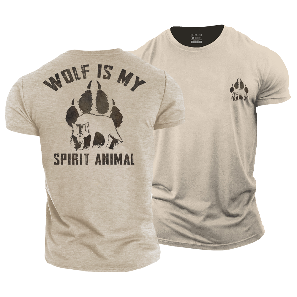 Wolf Is My Spirit Animal Cotton T-Shirt