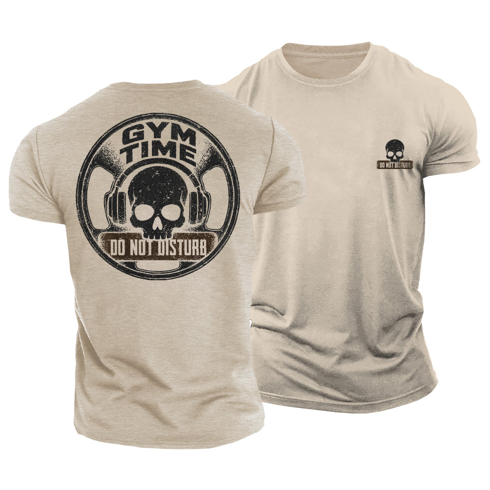 Gym Time Skull Cotton T-Shirt